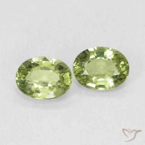 Pedras preciosas de Safira Verde Floresta Claro natural de 0.71 ct, oval, VVS-VS