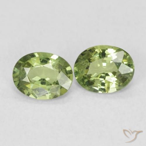 Pedras preciosas de Safira Verde Floresta Claro natural de 0.77 ct, oval, VS