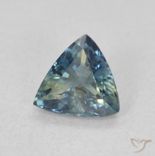 Safira Cerceta Natural 0.51ct, Trilhão, VS