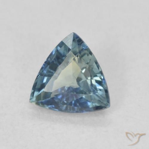 Safira Cerceta Natural 0.50ct, Trilhão, VS