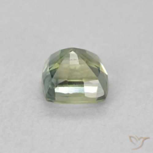 Safira Medium Light-Green Natural 0.57ct, Almofada, VS
