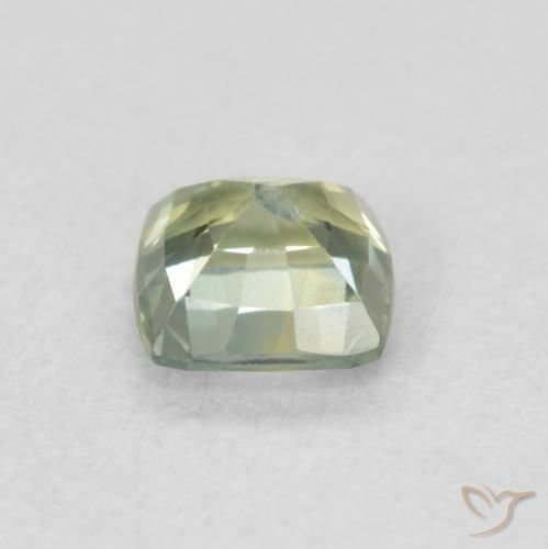 Safira Medium Light-Green Natural 0.61ct, Almofada, SI