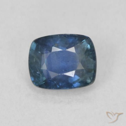 0.60ct Natural Azul-marinho Safira, Almofada, VS