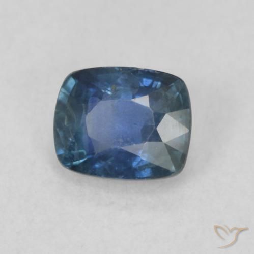 Safira Azul-marinho Natural 0.60ct, Almofada, VS