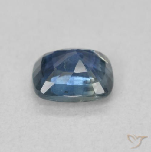 Safira Azul-marinho Natural 0.60ct, Almofada, VS