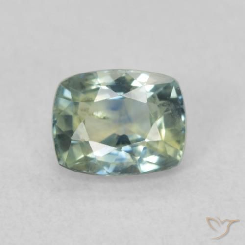 0.62ct Natural Azul-esverdeado Safira, Almofada, VS