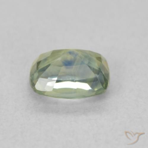 Safira Azul-esverdeado Natural 0.62ct, Almofada, VS