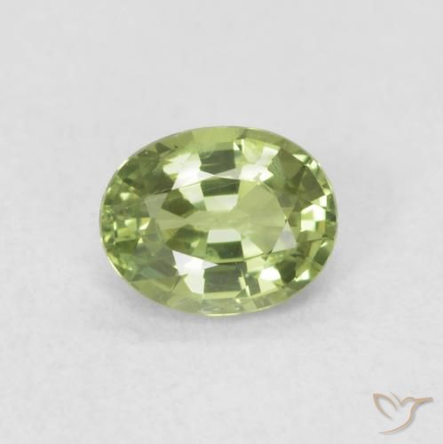 0.46ct Natural verde quente Safira, oval, VVS-VS