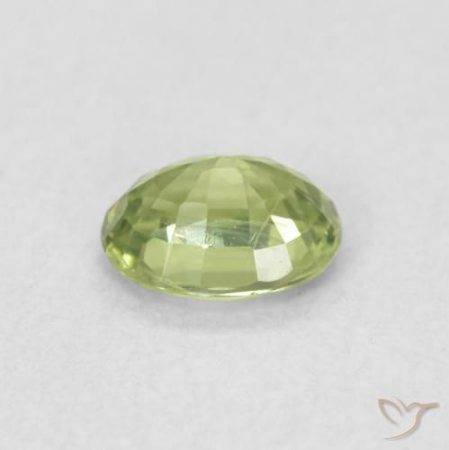 Safira verde quente Natural 0.46ct, oval, VVS-VS