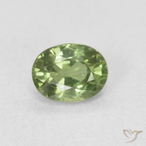 0.48ct Natural Verde médio Safira, oval, VVS-VS