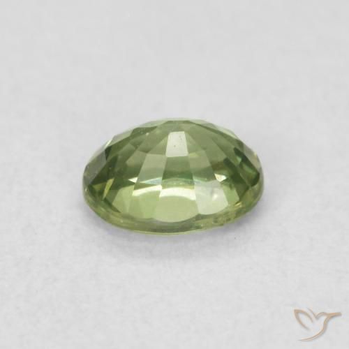 Safira Verde médio Natural 0.48ct, oval, VVS-VS