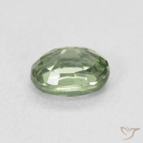 Safira Luz verde Natural 0.66ct, oval, VVS-VS