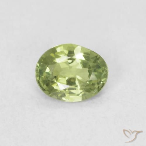 0.32ct Natural Verde Vivo Claro Safira, oval, VVS-VS
