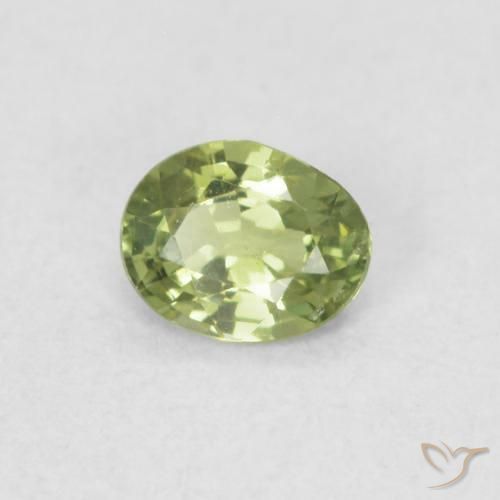 Safira Verde Vivo Claro Natural 0.32ct, oval, VVS-VS