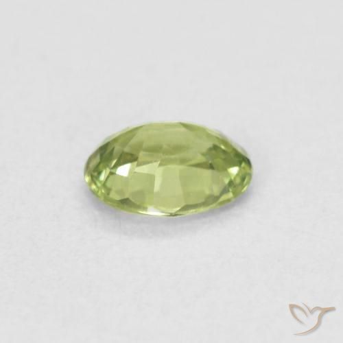 Safira Verde Vivo Claro Natural 0.32ct, oval, VVS-VS