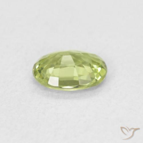 Safira Verde Vivo Claro Natural 0.35ct, oval, VVS-VS