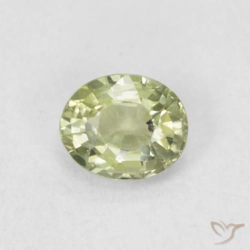 0.46ct Natural Verde médio Safira, oval, VVS-VS