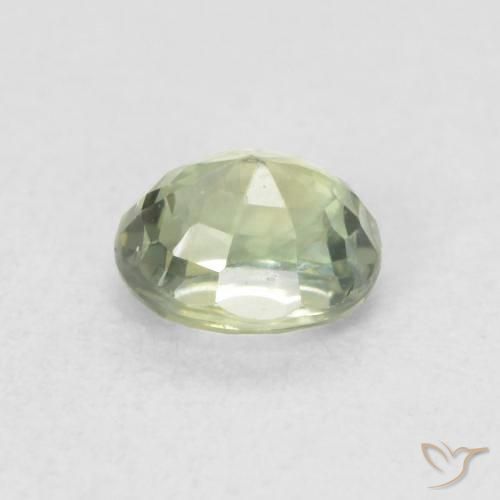 Safira Luz verde Natural 0.58ct, oval, VVS-VS