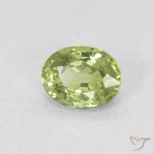 Safira Verde Vivo Claro Natural 0.44ct, oval, VVS-VS