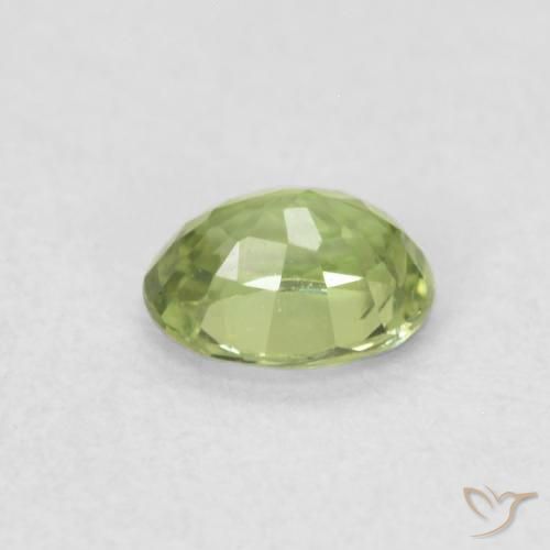 Safira Verde Vivo Claro Natural 0.44ct, oval, VVS-VS