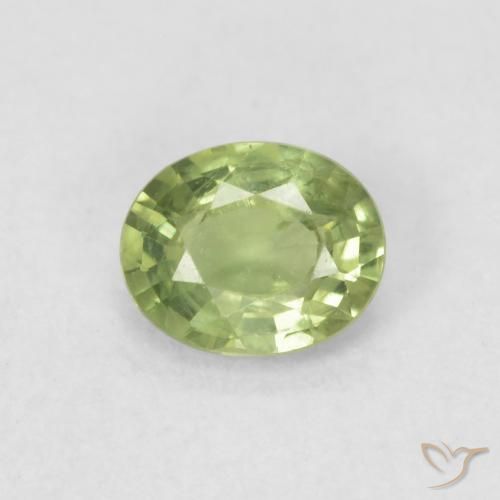 0.42ct Natural Verde Vivo Claro Safira, oval, VVS-VS
