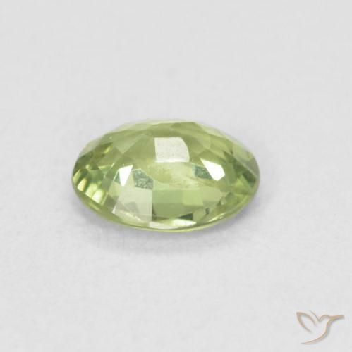 Safira Verde Vivo Claro Natural 0.42ct, oval, VVS-VS