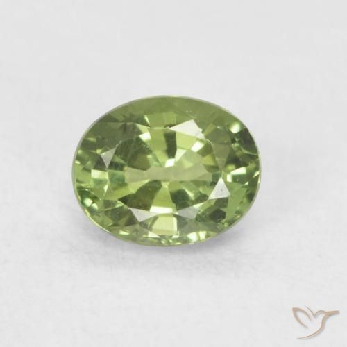 0.52ct Natural Verde médio Safira, oval, VVS-VS