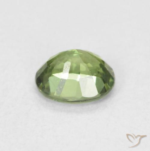 Safira Verde médio Natural 0.52ct, oval, VVS-VS