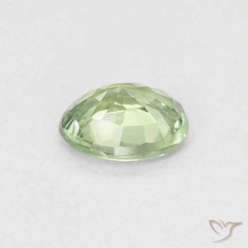 Safira Verde Sábio Muito Claro Natural 0.46ct, oval, VVS-VS