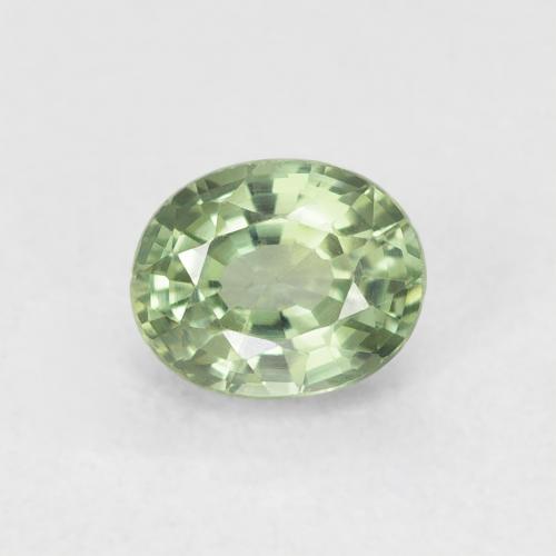 0.65ct Natural Verde muito claro Safira, oval, VVS-VS