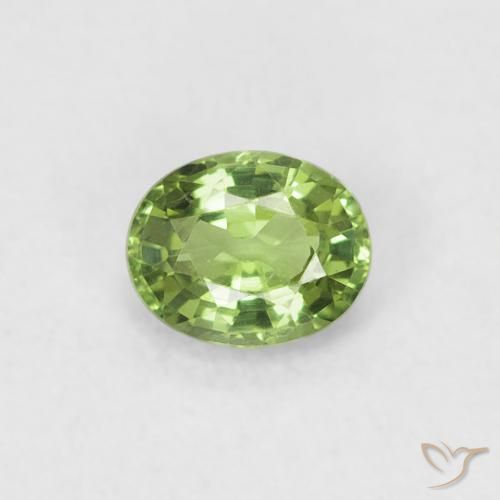 0.41ct Natural Verde floresta Safira, oval, VVS-VS