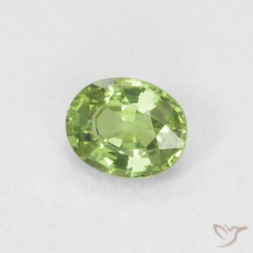 Safira Verde floresta Natural 0.41ct, oval, VVS-VS