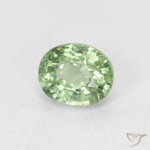 Safira Verde Floresta Claro Natural 0.61ct, oval, VVS-VS