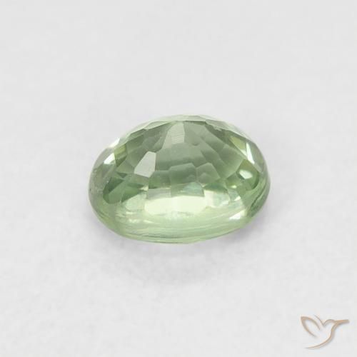 Safira Verde Floresta Claro Natural 0.61ct, oval, VVS-VS