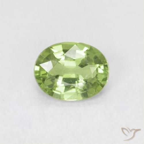 0.44ct Natural verde pêra Safira, oval, VVS-VS