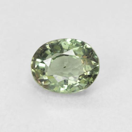 0.56ct Natural Luz verde Safira, oval, VVS-VS