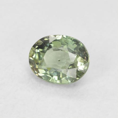 Safira Luz verde Natural 0.56ct, oval, VVS-VS