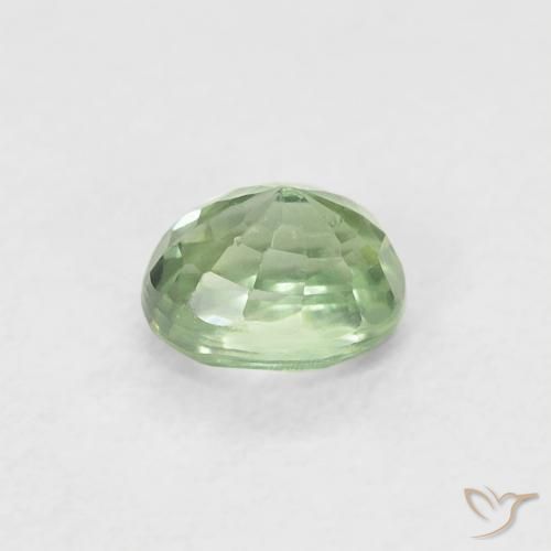 Safira Luz verde Natural 0.56ct, oval, VVS-VS