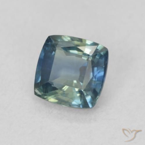 Safira Cerceta Natural 0.58ct, Almofada, VS
