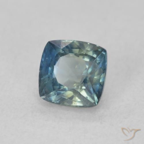 Safira Cerceta Natural 0.66ct, Almofada, VS