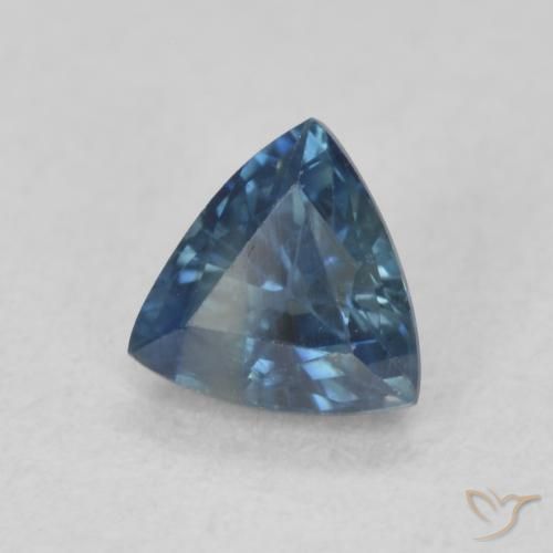 Safira Cerceta Natural 0.55ct, Trilhão, VS
