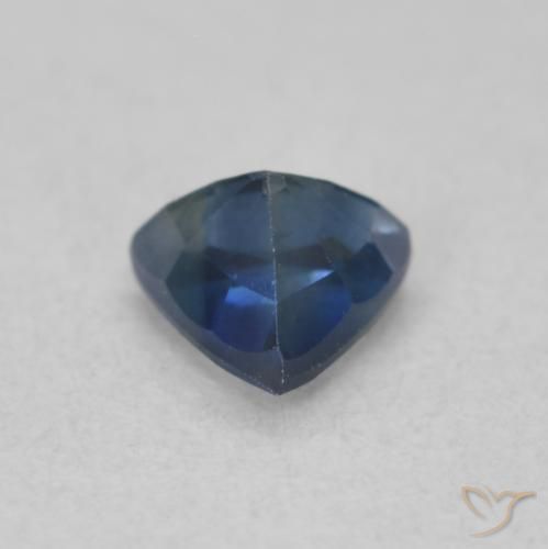Safira Cerceta Natural 0.55ct, Trilhão, VS