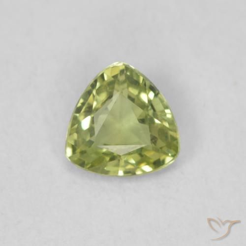0.30ct Natural Limão amarelo Safira, Trilhão, VVS
