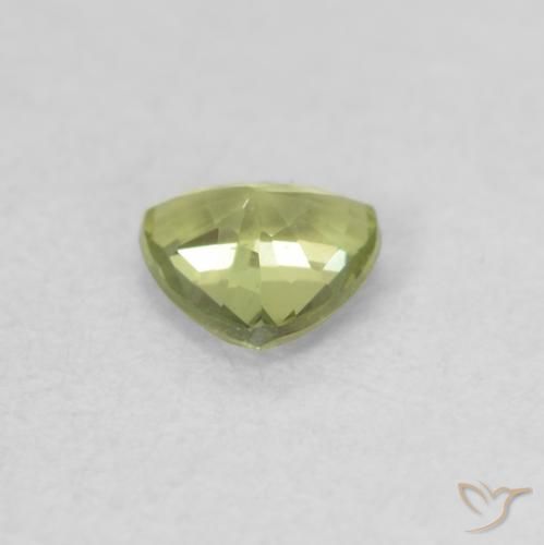 Safira Limão amarelo Natural 0.30ct, Trilhão, VVS