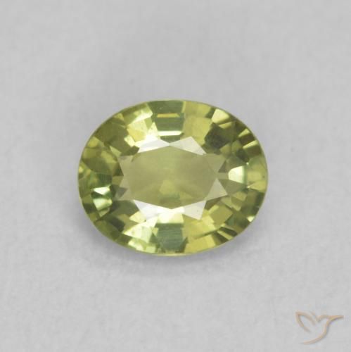 0.46ct Natural Verde Terroso Claro Safira, oval, VVS-VS