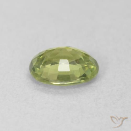 Safira Verde Terroso Claro Natural 0.46ct, oval, VVS-VS