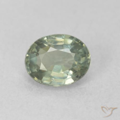 0.55ct Natural verde quente Safira, oval, VVS-VS