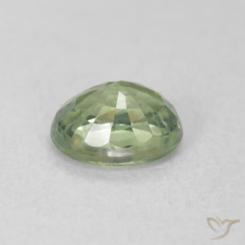 Safira Medium Light-Green Natural 0.54ct, oval, VVS