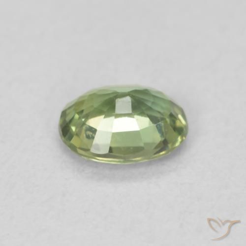 Safira Verde Sábio Claro Natural 0.40ct, oval, VVS