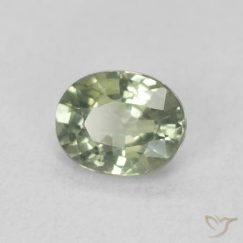 Safira Luz verde Natural 0.50ct, oval, VVS